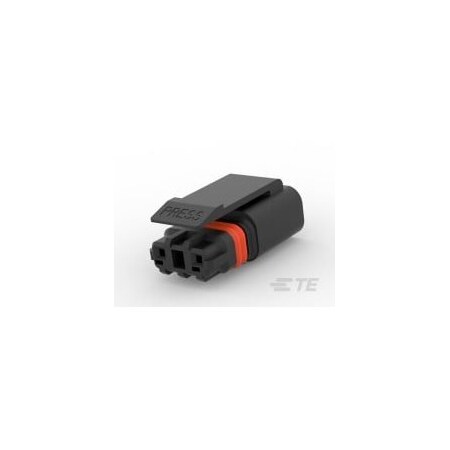 Te Connectivity 2P PLUG MINIATURE WATERPROOF CONN BLACK 2-2834074-2